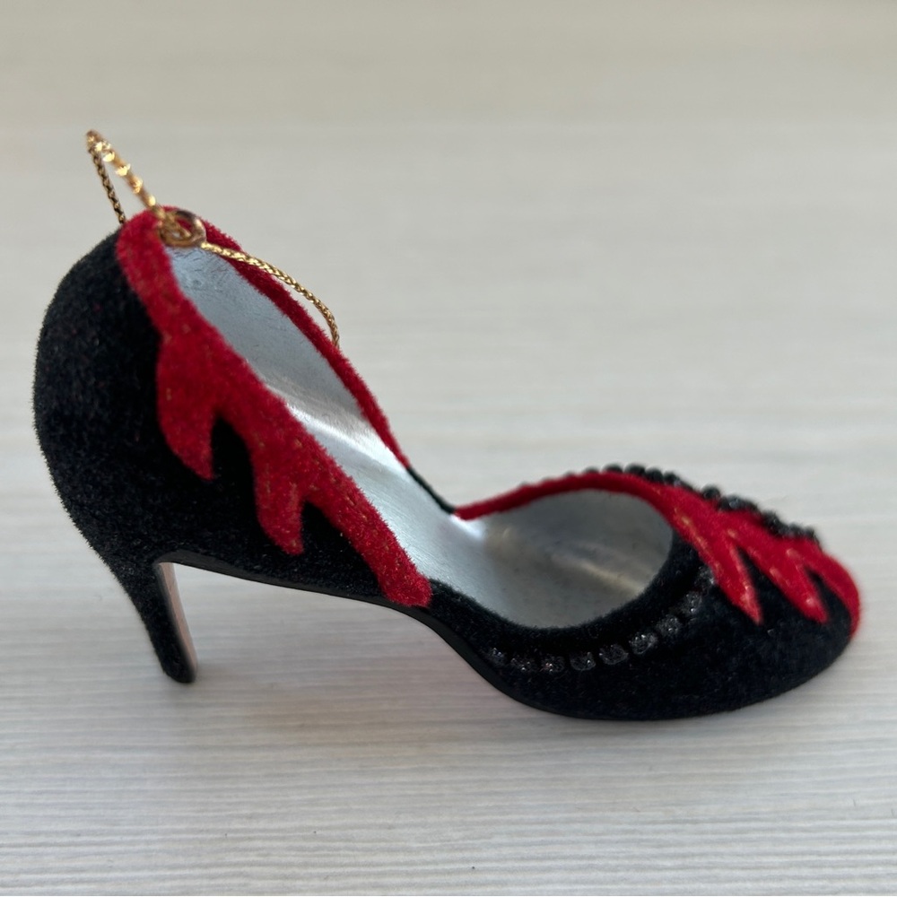 The Met Store NYC Red & Black Shoe Christmas Ornament The Costume Institute 2010
